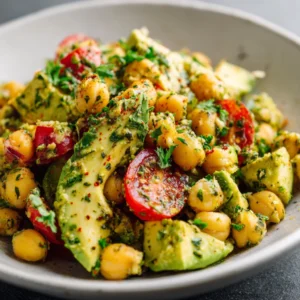High-Protein Chickpea Avocado Salad