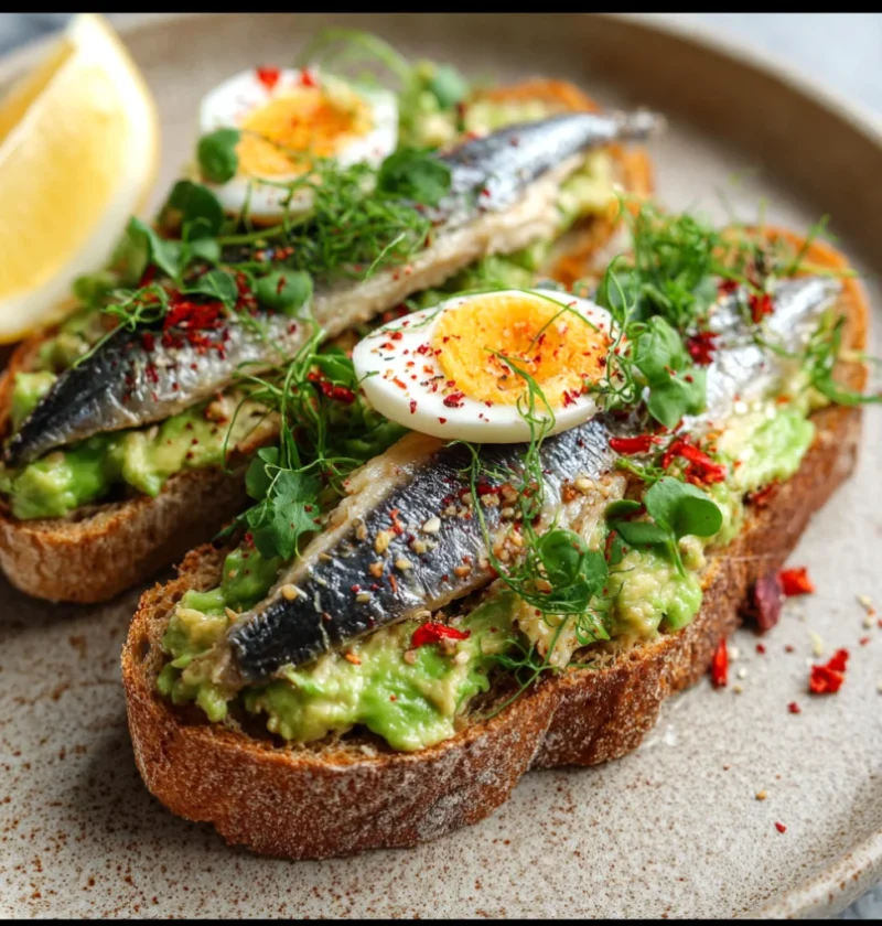 High-Protein Sardine Avocado Toast