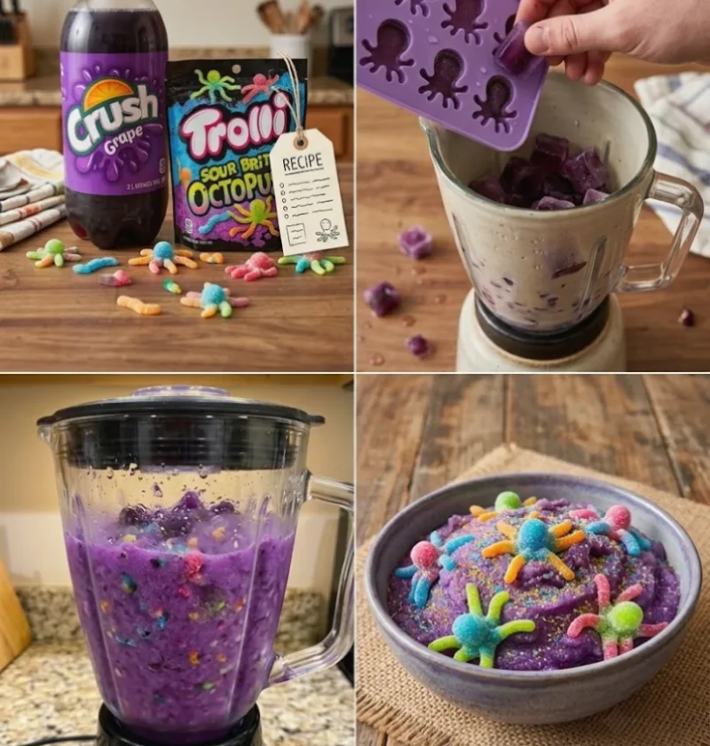 Homemade Sour Octopus Slushie
