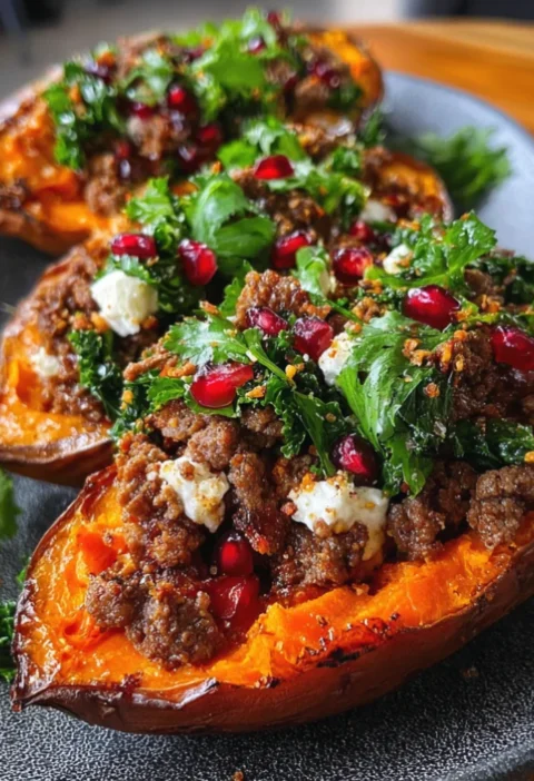 Hot Honey Beef & Sweet Potato Boat