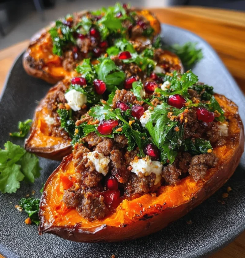 Hot Honey Beef & Sweet Potato Boat