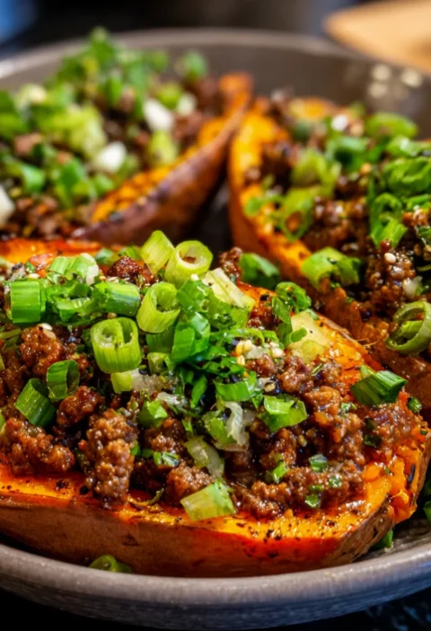 Hot Honey Ground Beef Bowls