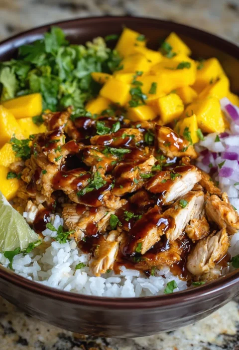 Mango Chipotle Chicken Rice Bowls