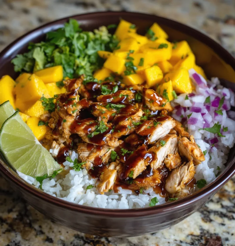 Mango Chipotle Chicken Rice Bowls