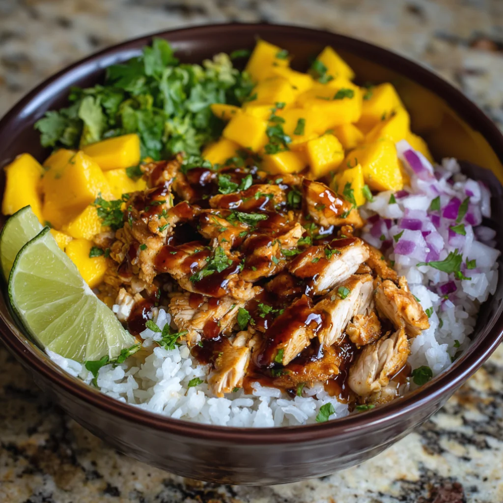 Mango Chipotle Chicken Rice Bowls