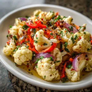 A Refreshing And Flavorful Marinated Cauliflower Salad