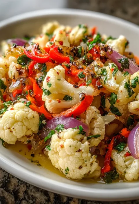 marinated cauliflower salad