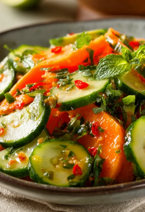 papaya cucumber salad