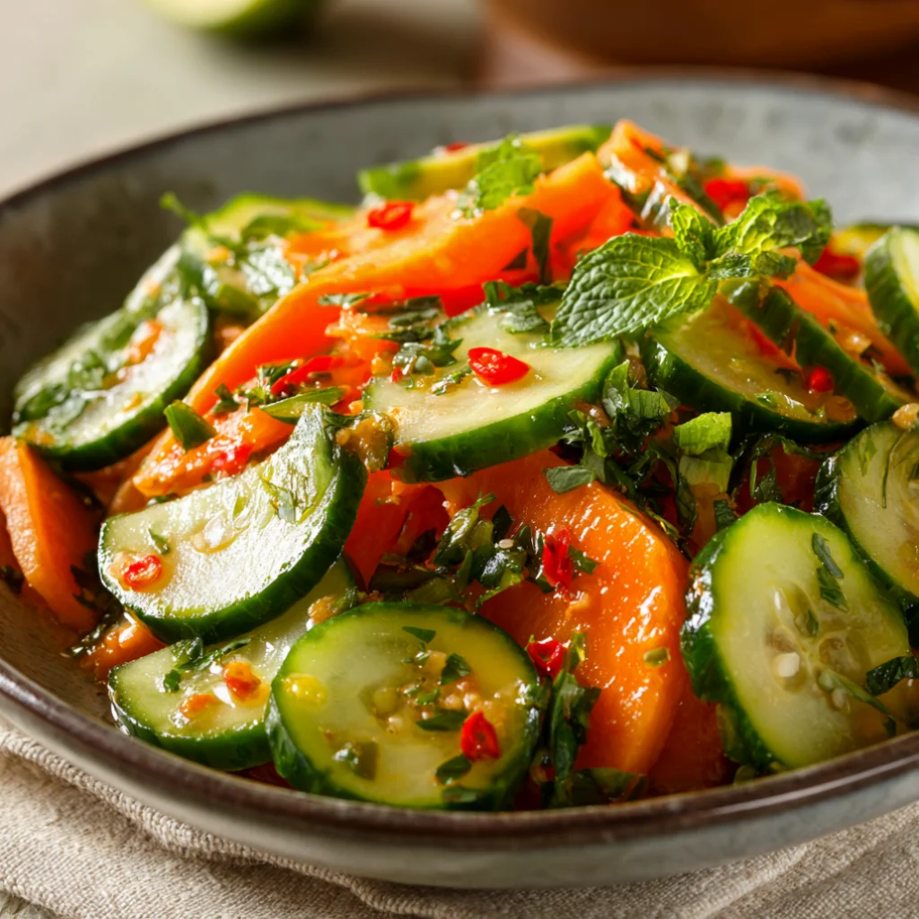 Refreshing Papaya Cucumber Salad with Lime