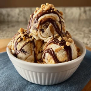 Peanut Butter Cookie Dough Ice Cream Delight