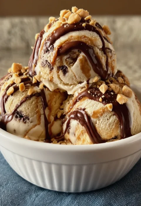 Peanut Butter Cookie Dough Ice Cream Delight