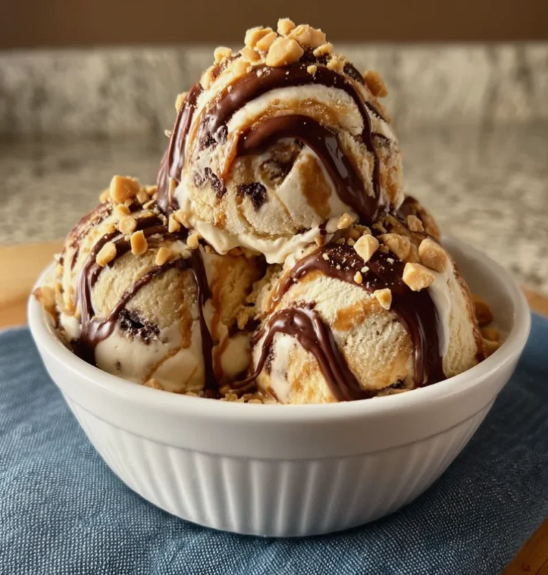 Peanut Butter Cookie Dough Ice Cream Delight