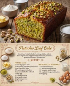Pistachio Loaf Cake Recipe