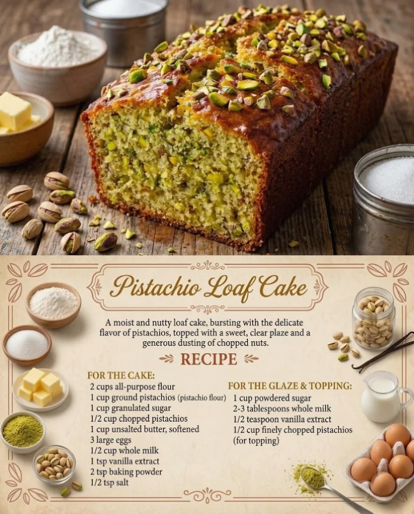 Pistachio Loaf Cake Recipe