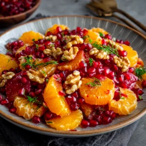 Refreshing Orange and Pomegranate Salad with Toasted Walnuts