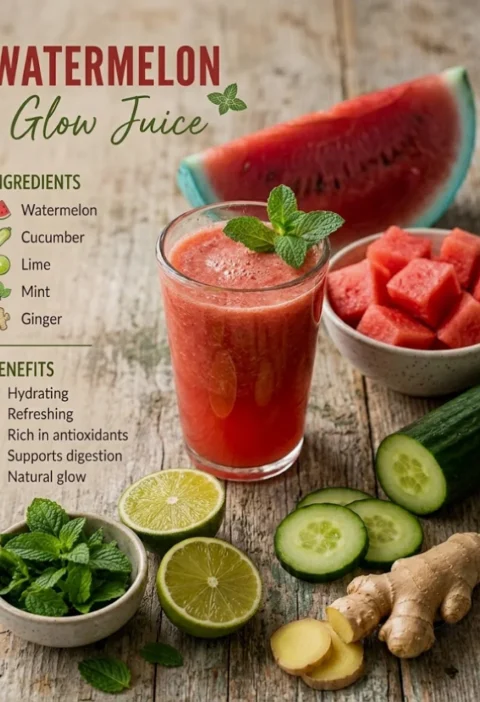 Refreshing Watermelon Glow Juice