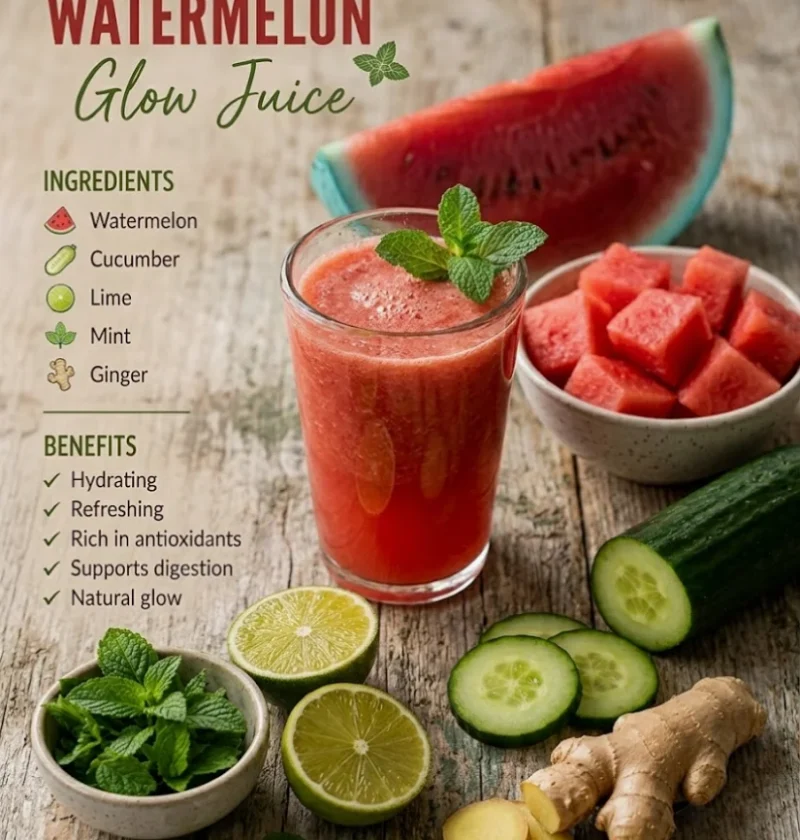 Refreshing Watermelon Glow Juice