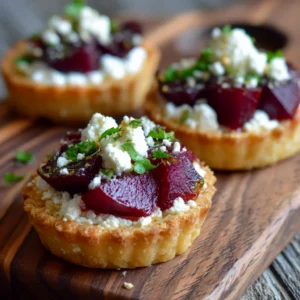 Roasted Beet & Goat Cheese Mini Tartlets