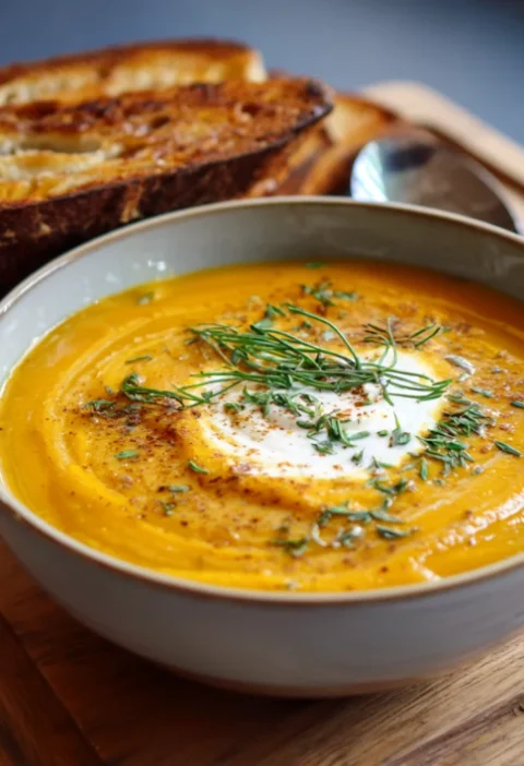 Roasted butternut squash soup