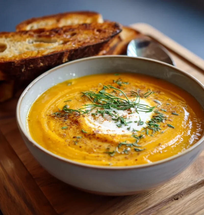 Roasted butternut squash soup