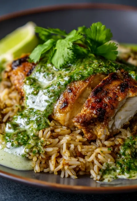 Salsa Verde Chicken and Rice