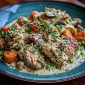 Savory Slow Cooker Creamy Garlic Chicken with Fresh Veggies