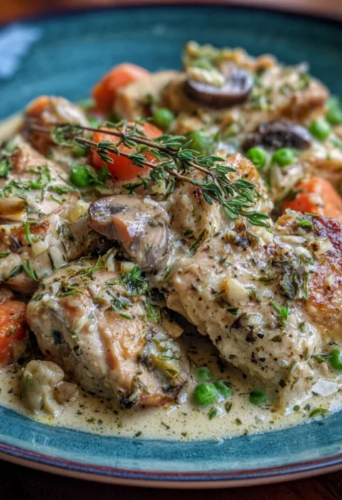 savory slow cooker creamy garlic chicken