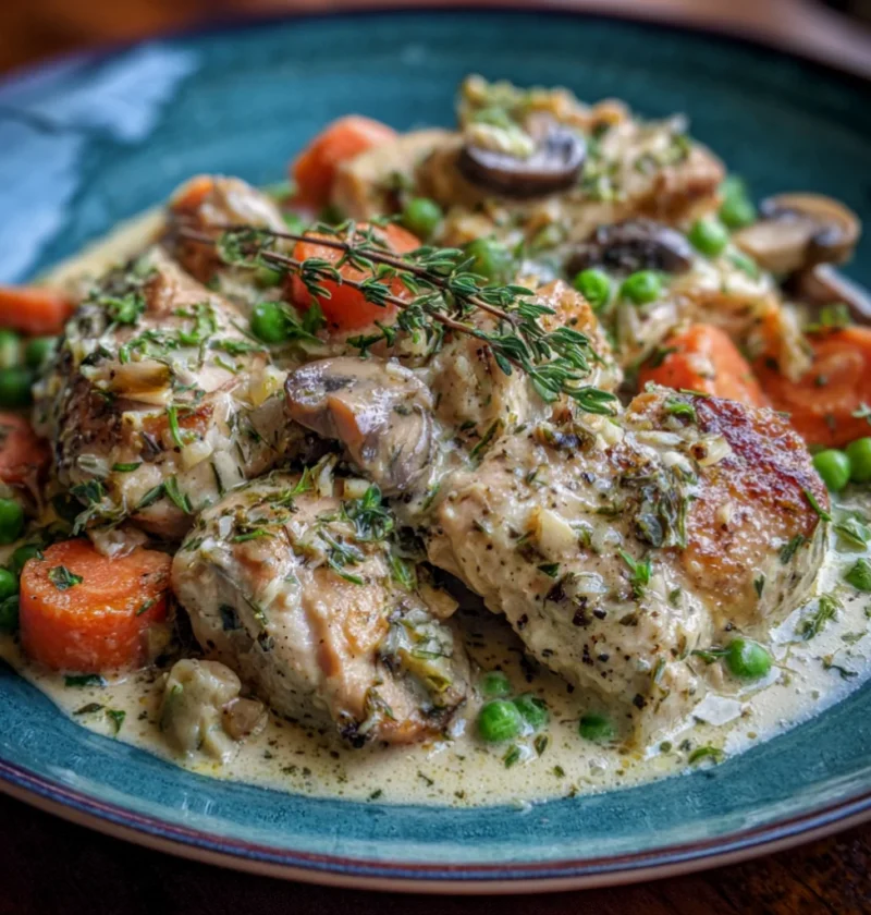 savory slow cooker creamy garlic chicken