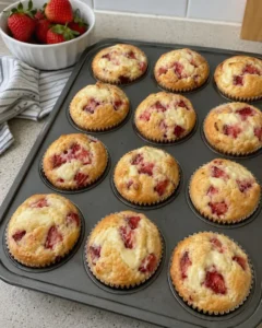 Soft Strawberry Cream Cheese Muffins