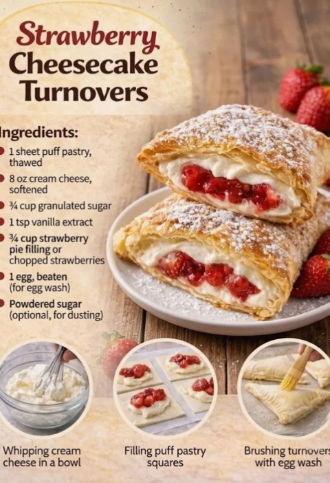 strawberry cheesecake turnovers