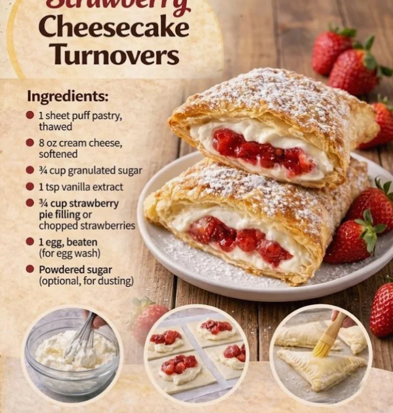 strawberry cheesecake turnovers