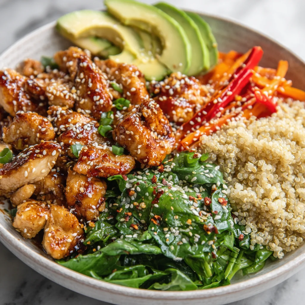 Sweet and Spicy Chicken Quinoa Bowl