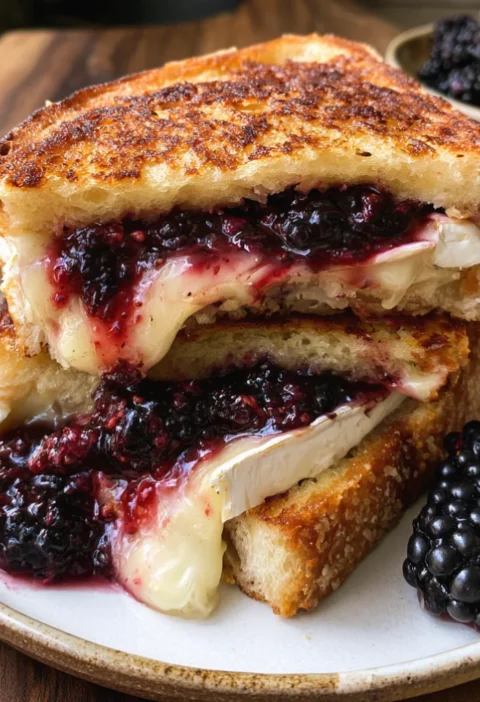Brie & Blackberry Jam Grilled Cheese