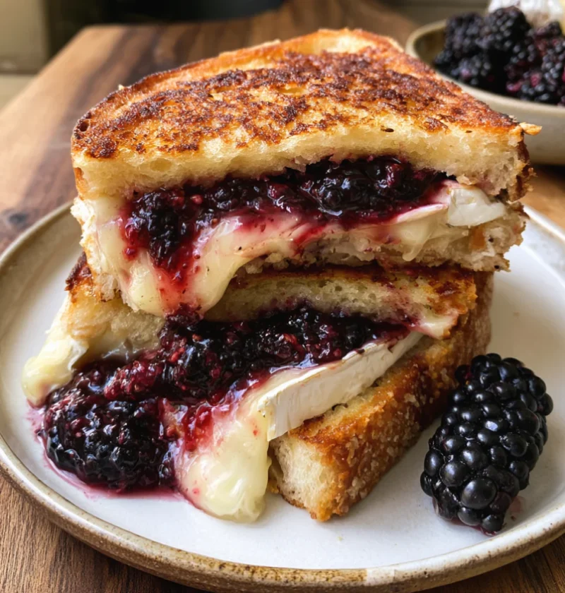 Brie & Blackberry Jam Grilled Cheese