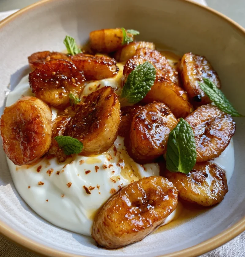 Caramelized Bananas And Greek Yogurt