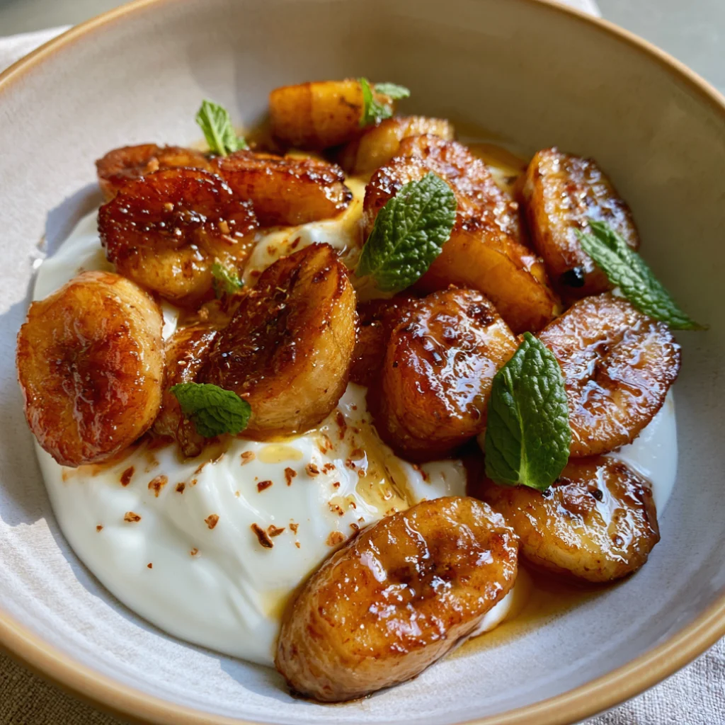 Caramelized Bananas and Greek Yogurt