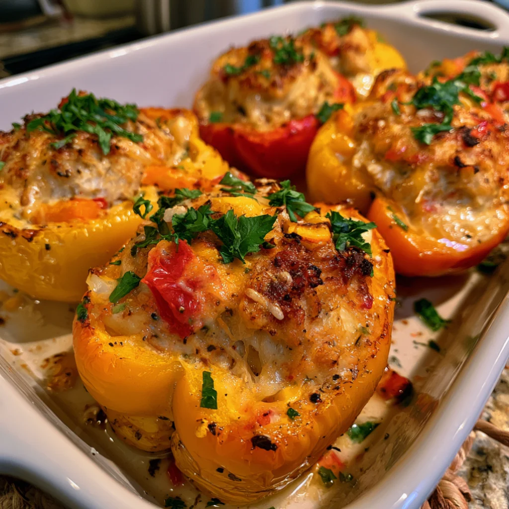 Crab Cake St￭ Bell Peppers