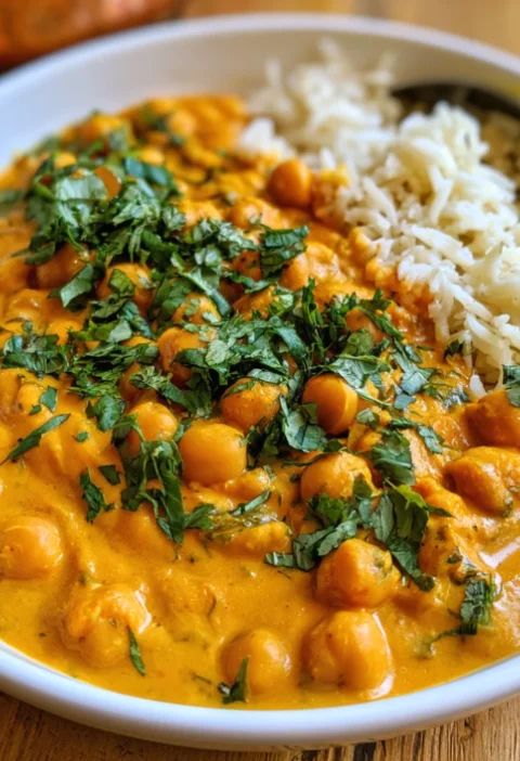Creamy chickpea curry