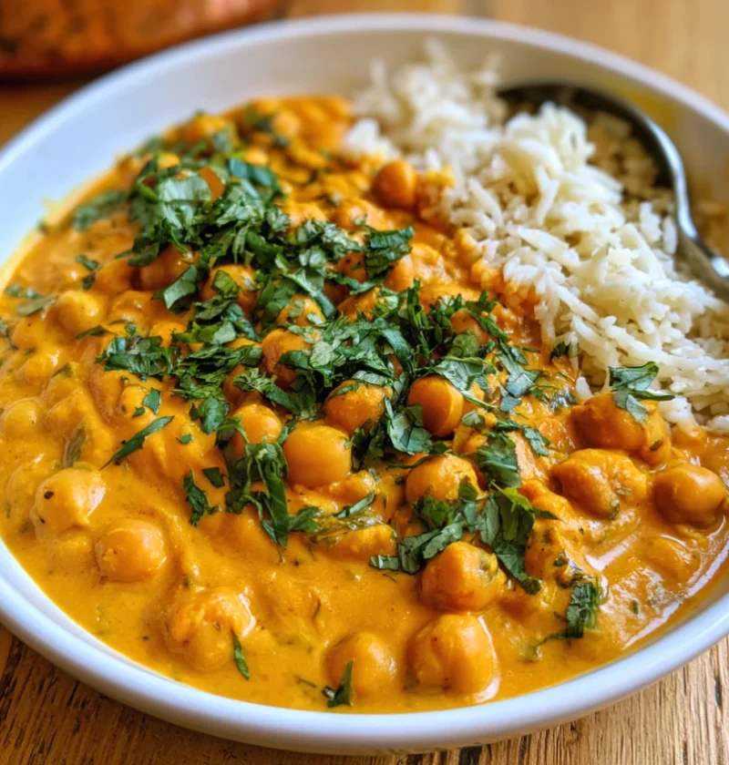 Creamy chickpea curry
