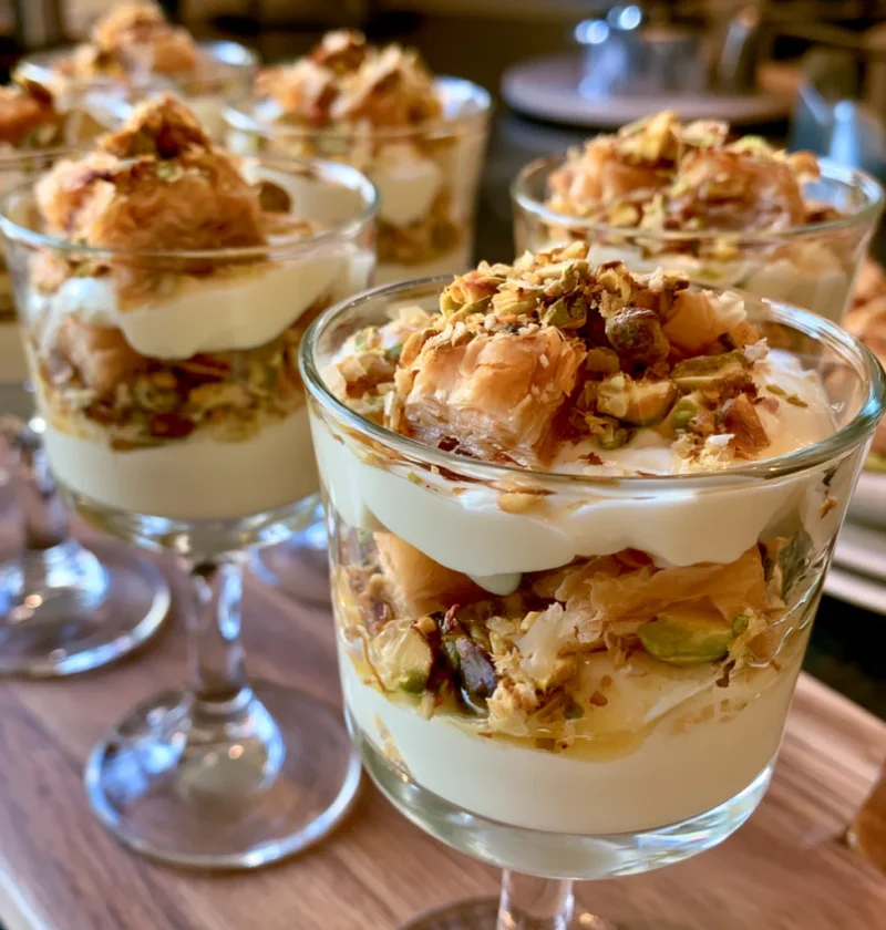 Creamy custard dessert cups