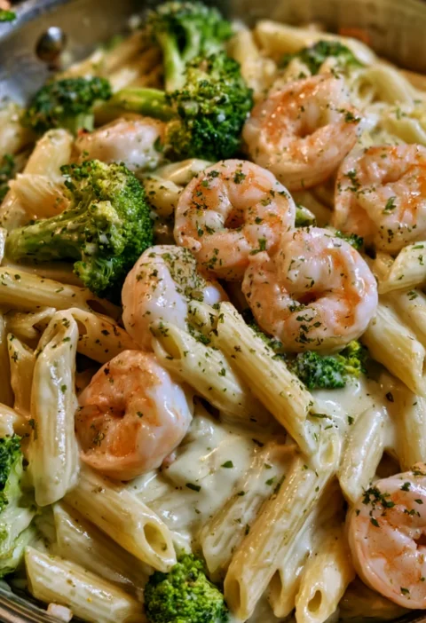 Creamy Shrimp Alfredo Penne