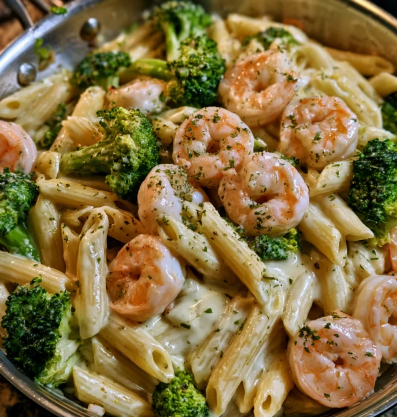 Creamy Shrimp Alfredo Penne