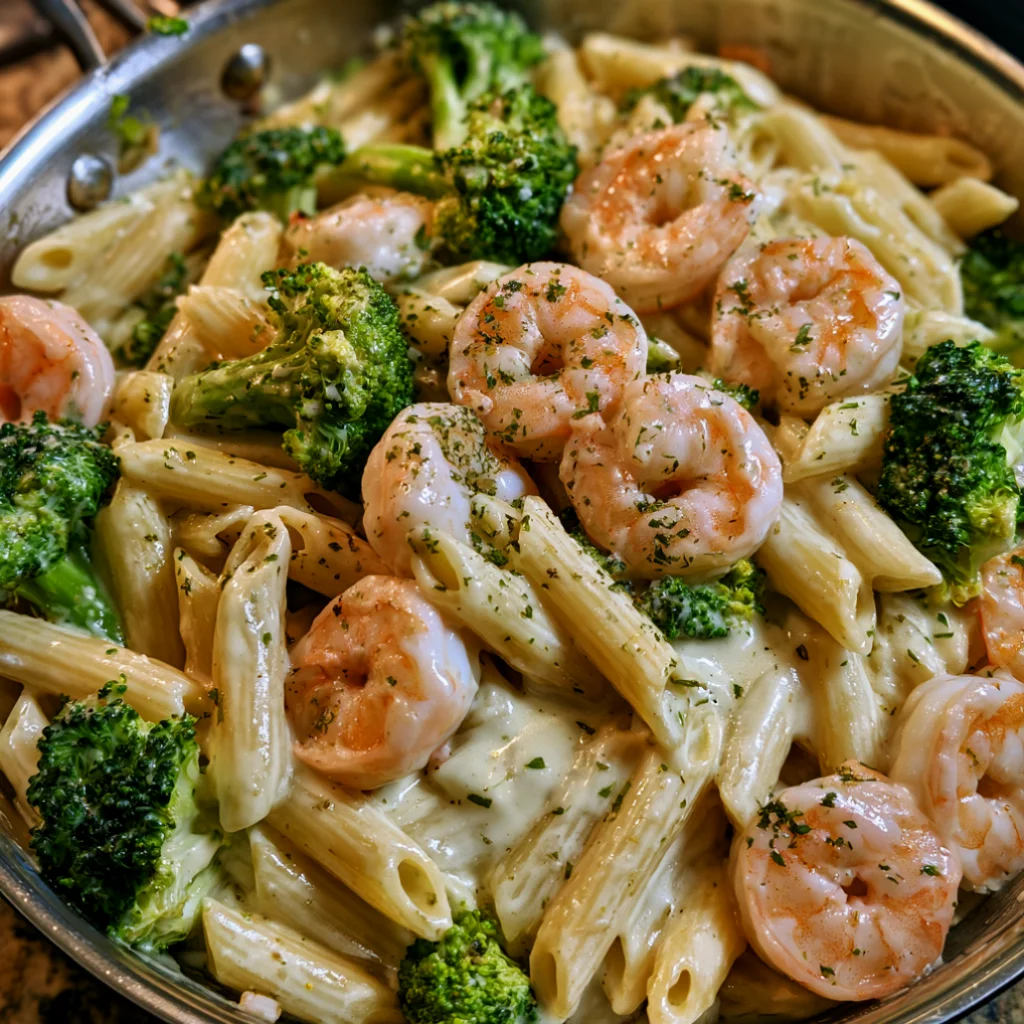 Creamy Shrimp Alfredo Penne