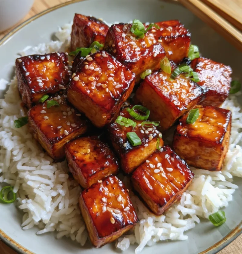 Crispy Honey Garlic BBQ Tofu