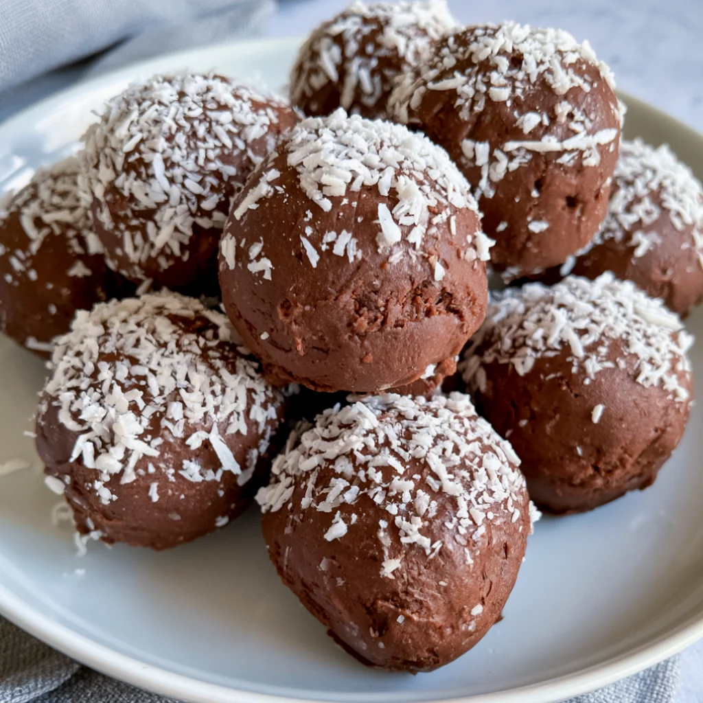Easy Healthy Chocolate Coconut Bites