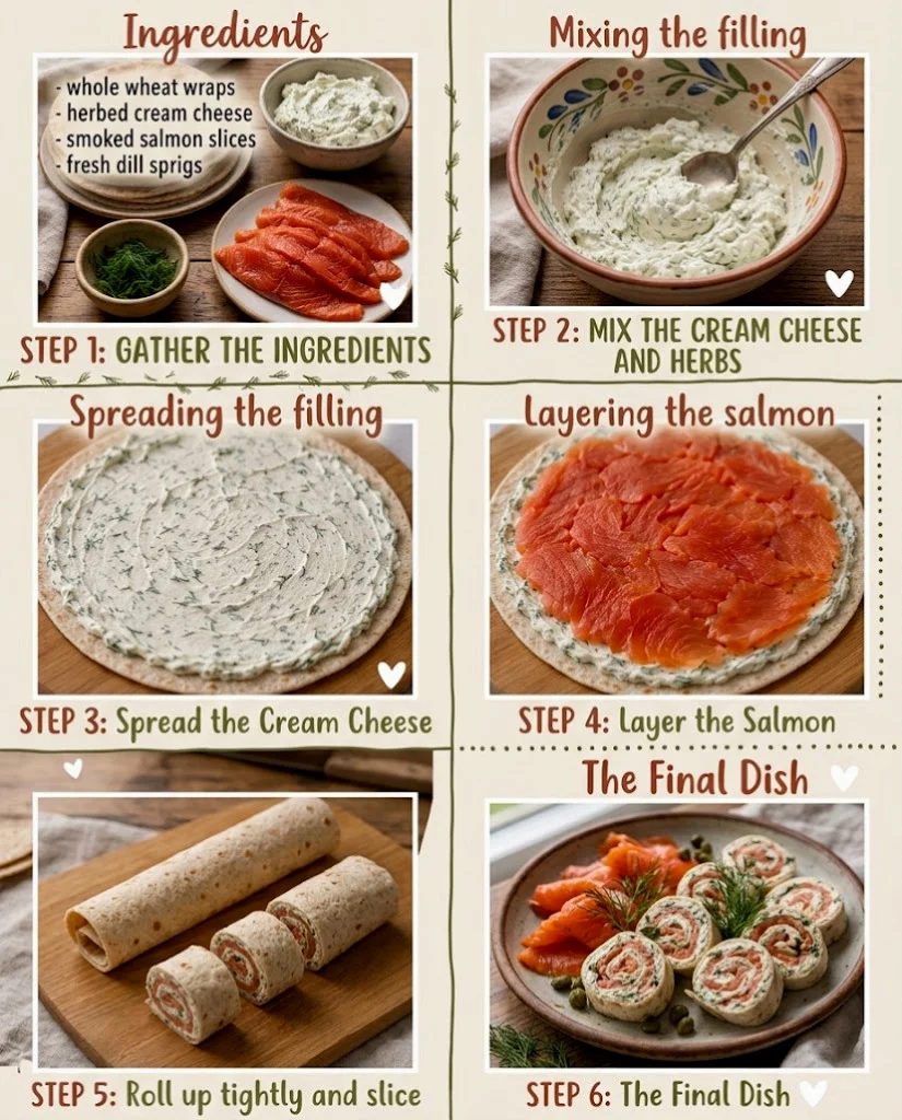 Easy Smoked Salmon & Herb Cream Cheese Wraps