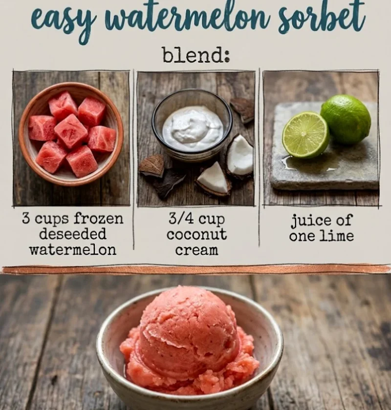 Easy Watermelon Sorbet