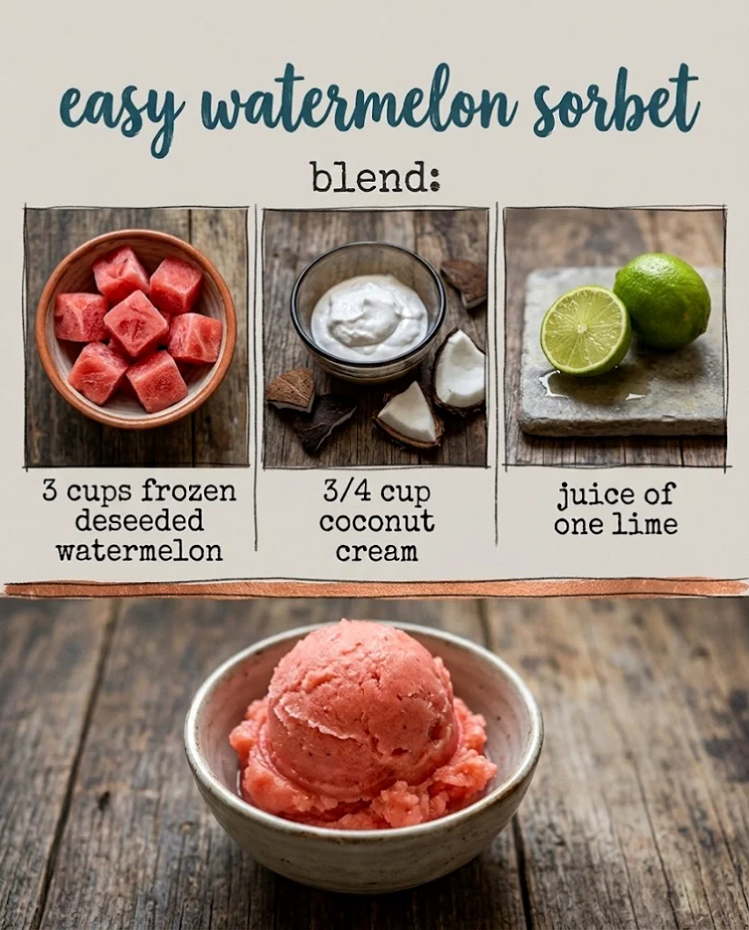 Easy Watermelon Sorbet