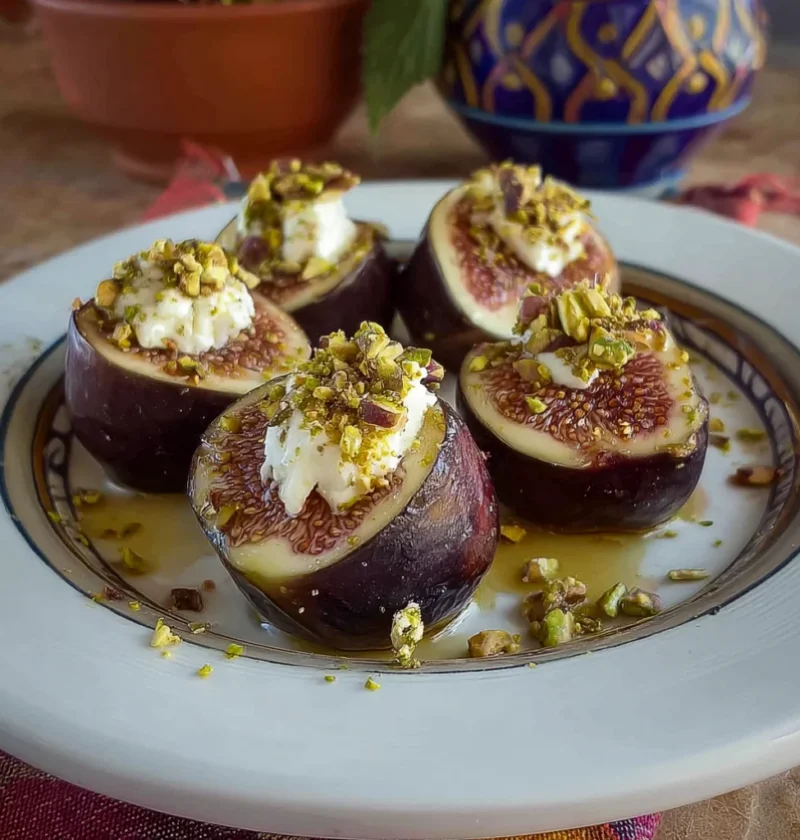 Figs With Goat Cheese And Pistachios
