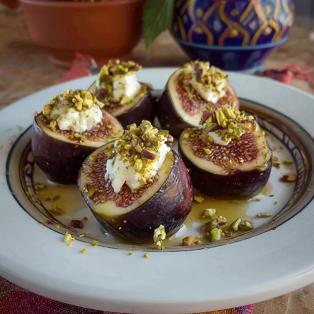 Figs With Goat Cheese And Pistachios